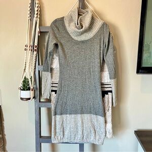 ATHLETA Cowl Neck Long Sleeve Dress Gray Size XS #536